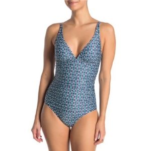 NWOT Tommy Bahama V-Neck One-Piece Swimsuit